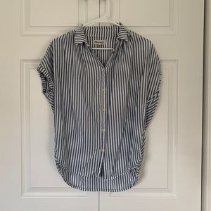 Striped button up top